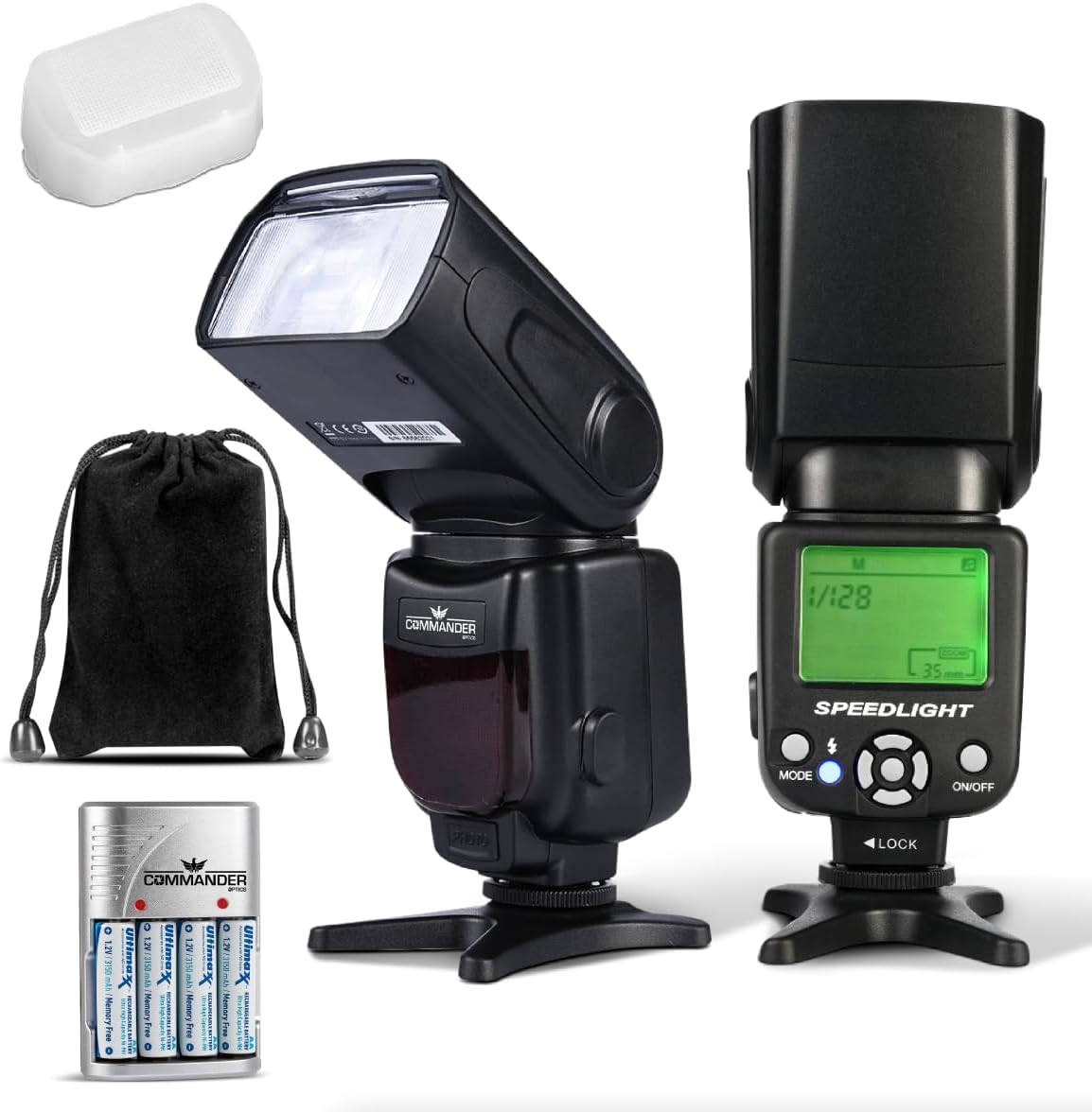 E-TTL Flash Speedlite for Canon Cameras with Rechargeable Batteries