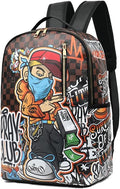 Cartoon Graffiti Laptop Backpack for Men and Women - Comfortable