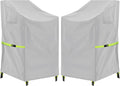 Stackable Patio Chair Cover - Heavy Duty 600D Waterproof, 2 Pack
