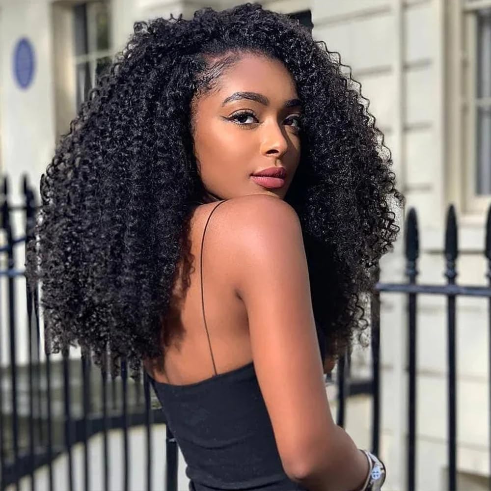 26 Inch Curly Half Wig Human Hair for Effortless Style