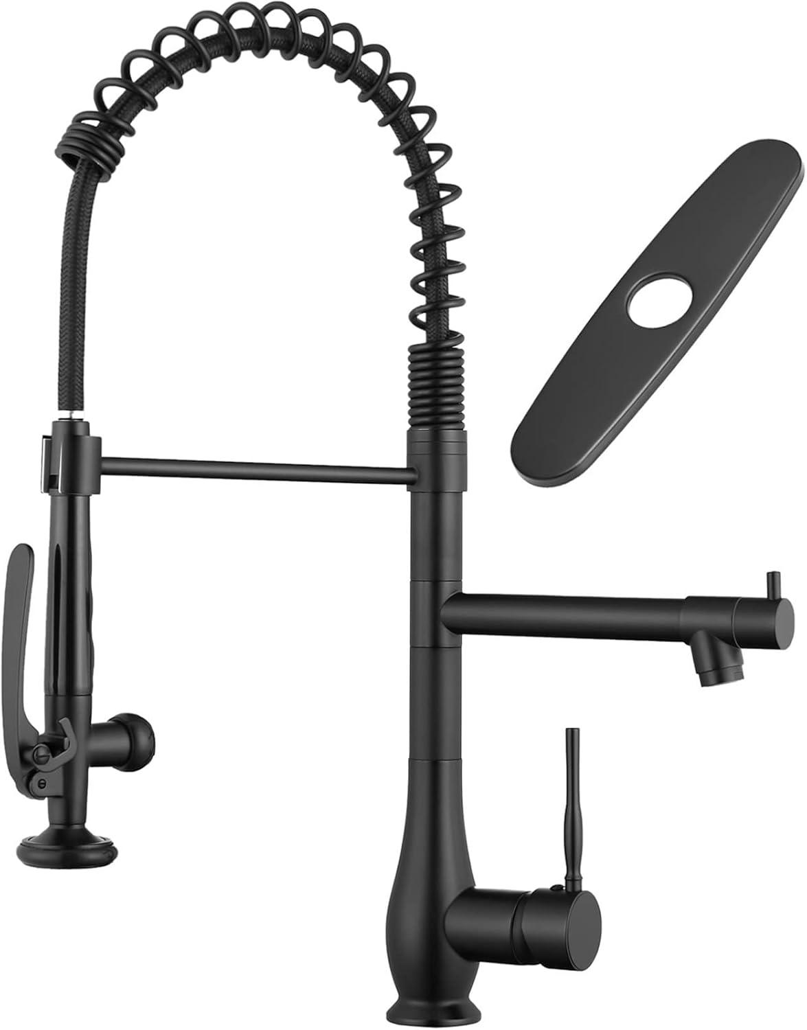 GIMILI Matte Black Kitchen Faucet with Pull Down Sprayer Design
