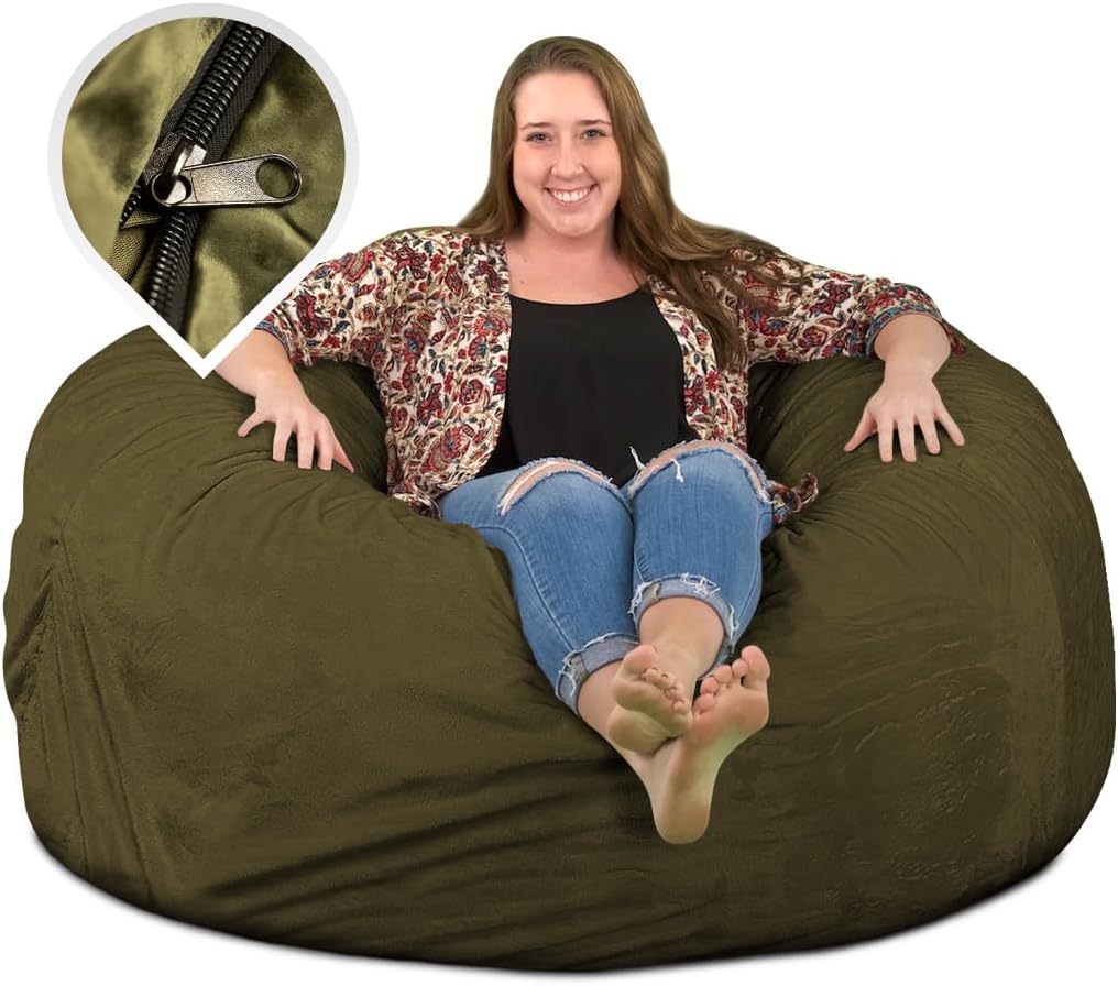 Olive Suede Cover for ULTIMATE SACK 5000 - Customize Your Comfort!