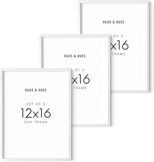 Set of 3 12x16 White Frames for Stylish Home Decor