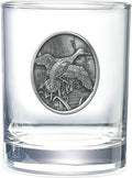 Heritage Pewter Pintail Duck Double Old Fashioned Glass 14 OZ