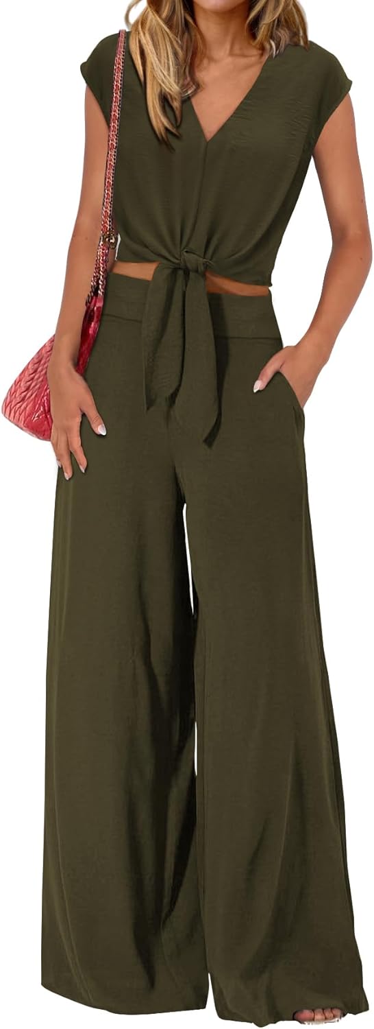 PRETTYGARDEN Women's Summer 2 Piece Outfits for Casual Chic