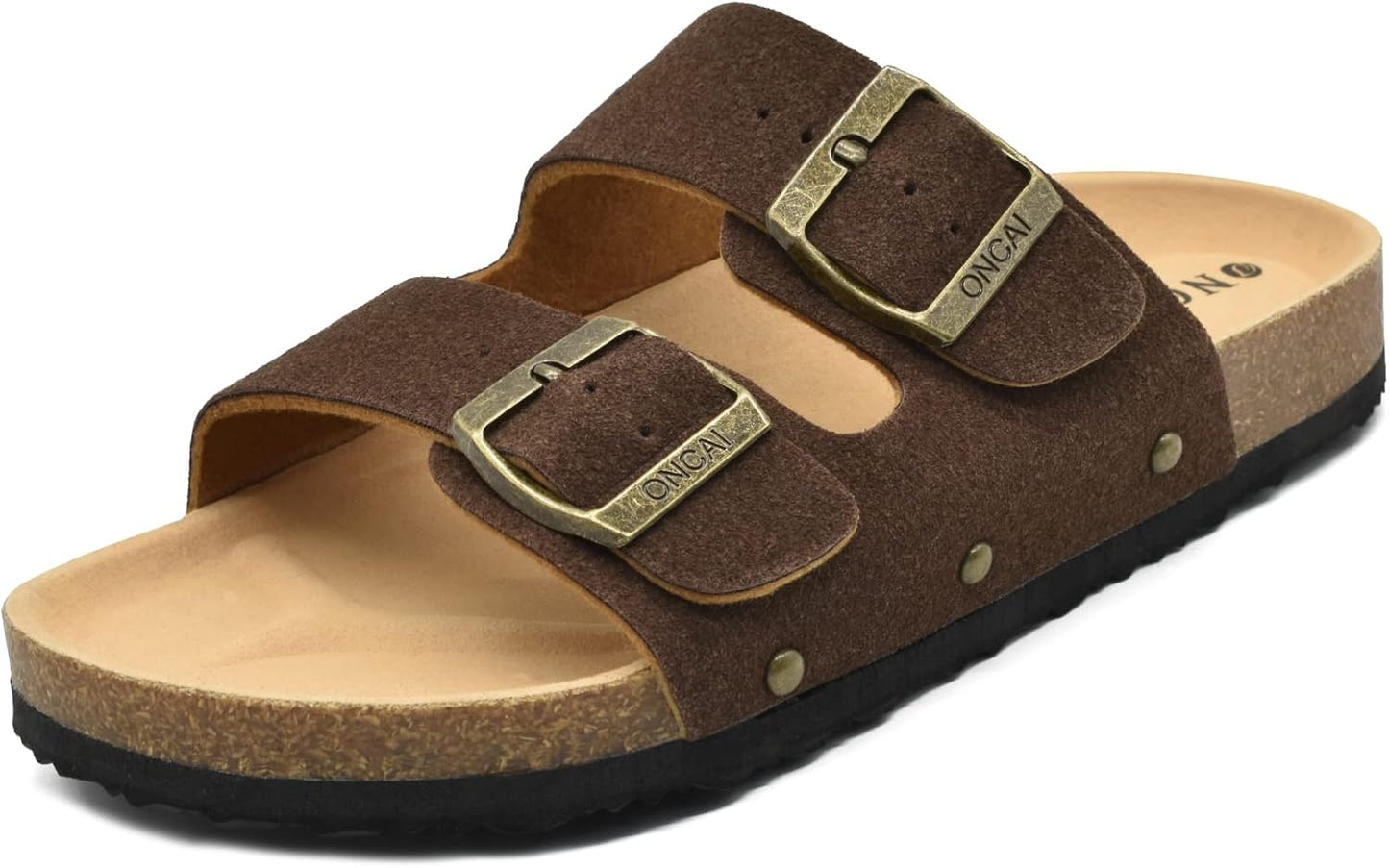 ONCAI Womens Flat Slide Sandals with Arch Support for Comfort