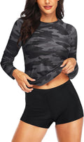 Two Piece Rash Guard Long Sleeve Swimsuit - UPF 50+ Protection grey