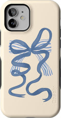 Casely iPhone 12/12 Pro Case Heartstrings Blue Bow - Bold Protection