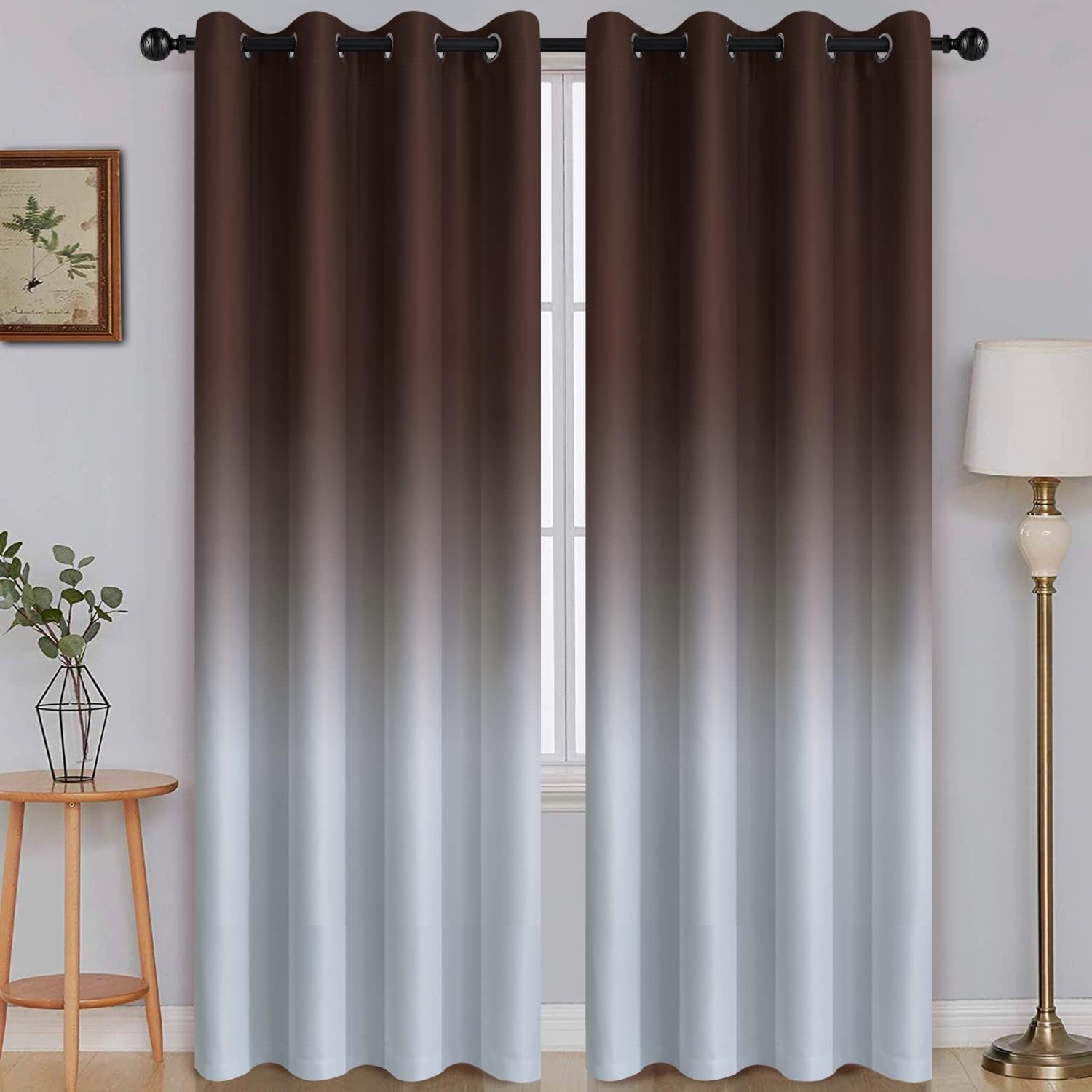 SimpleHome Ombre Room Darkening Curtains for Stylish Living Spaces