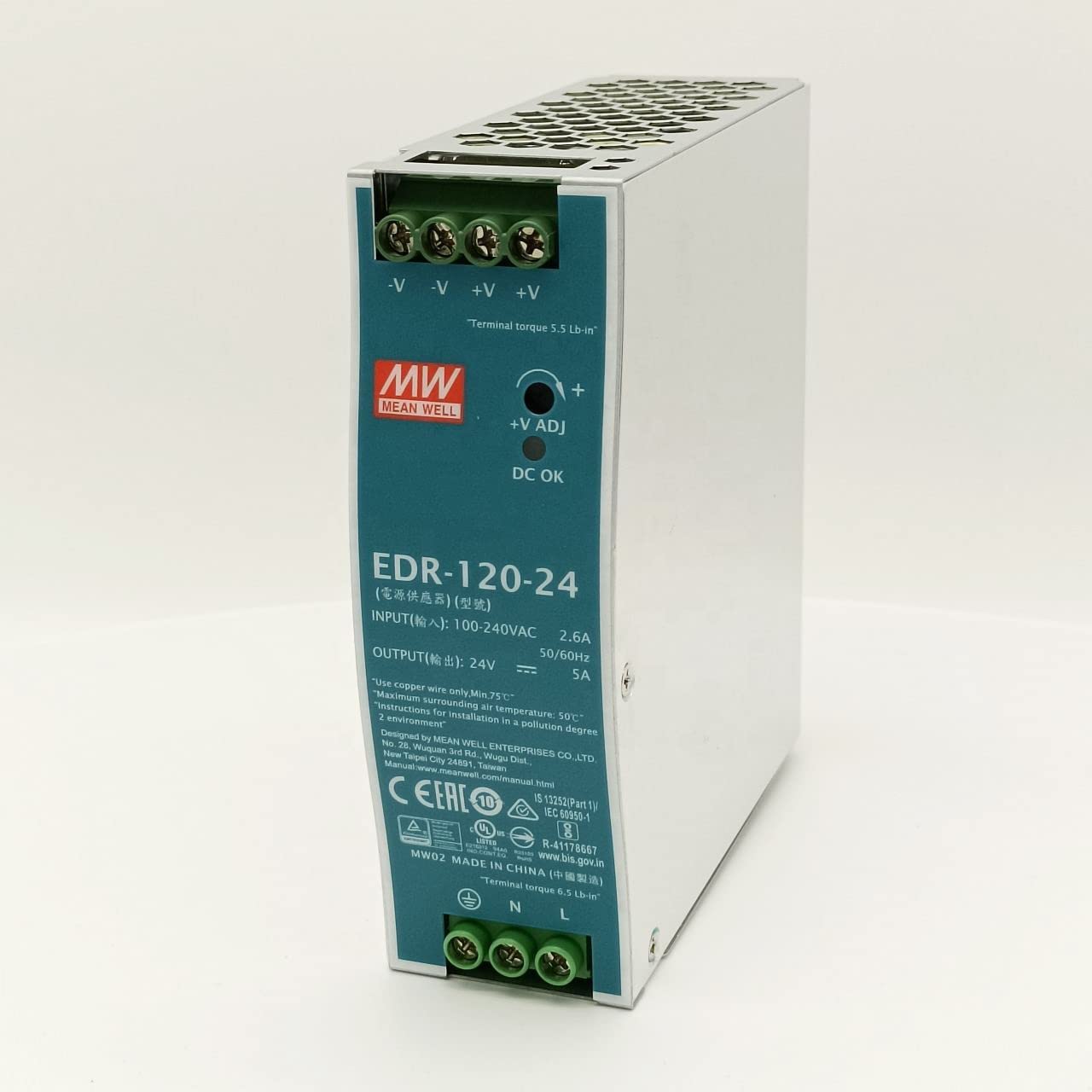EDR-120-24 Mean Well 120W 24V 5A Switching Power Supply Review