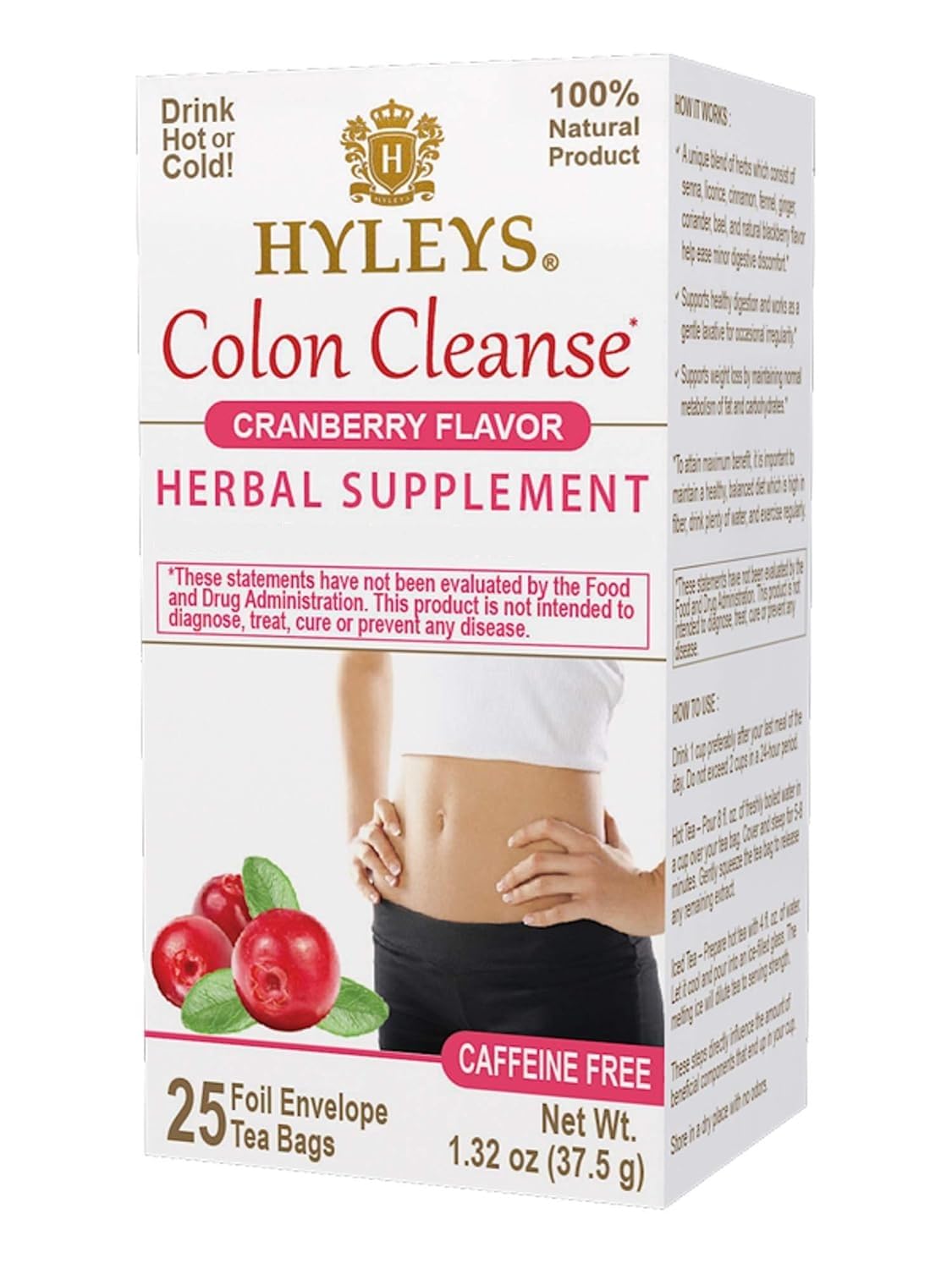 Hyleys Colon Cleanse Tea for Gentle Digestive Support and Detox