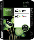 Genuine 62Xl High Yield Black and Tri-Color Inkjet Cartridges Kit