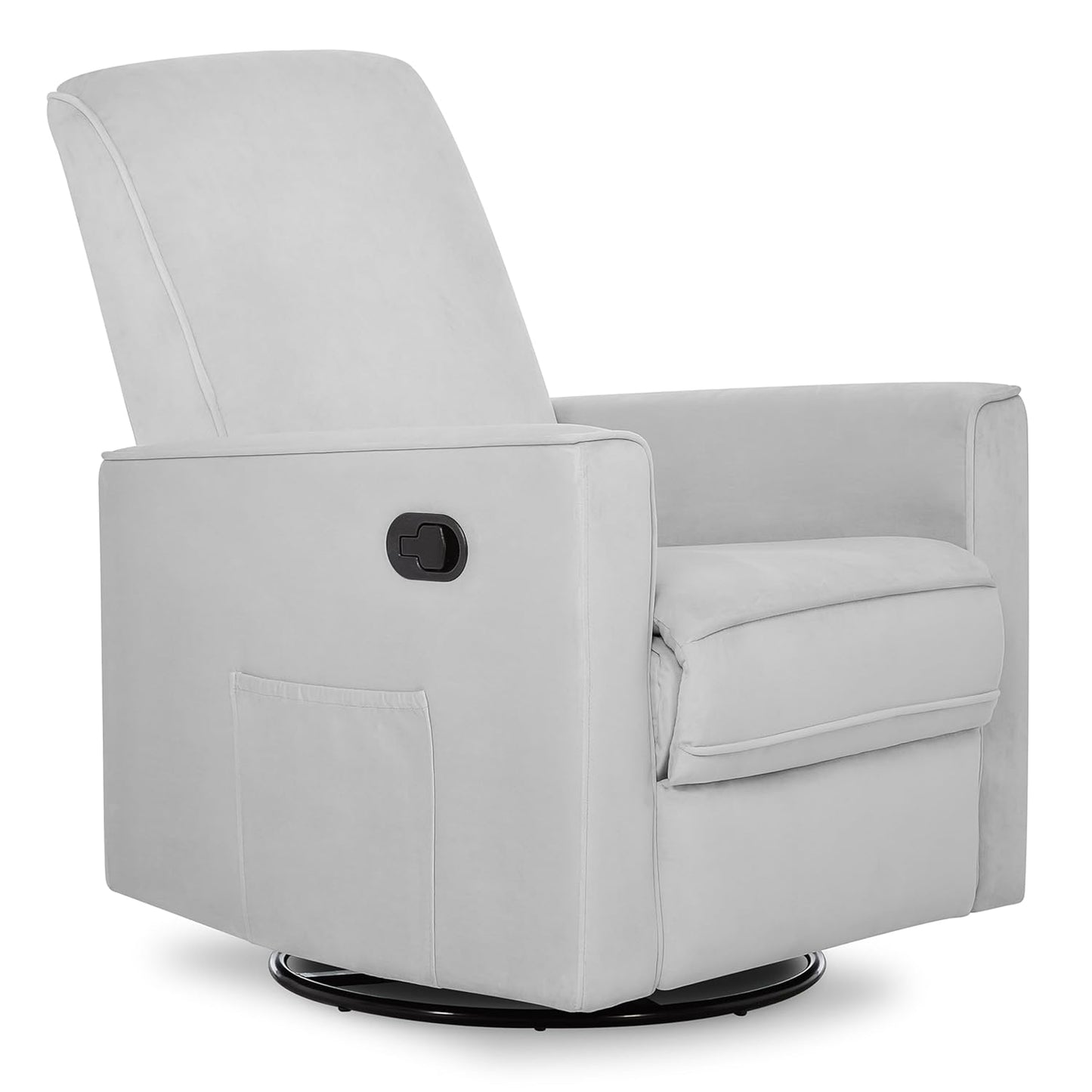 Evolur Raleigh Grey Glider: Plush 360 Swivel