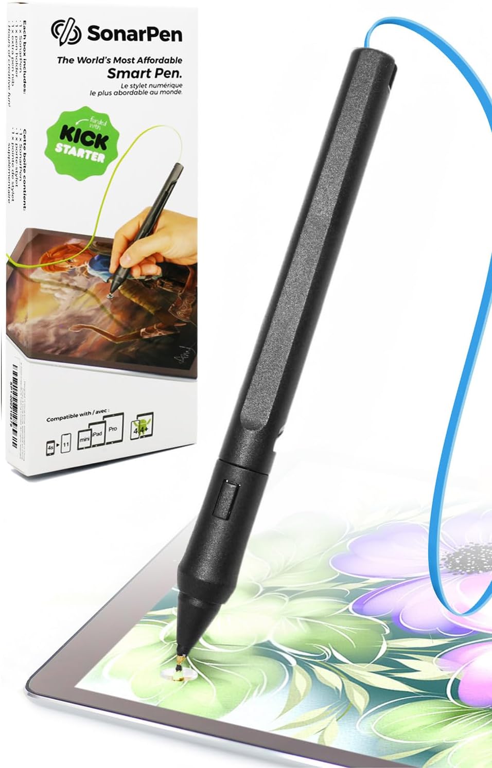 SonarPen Pressure Sensitive Stylus with Palm Rejection for iPad