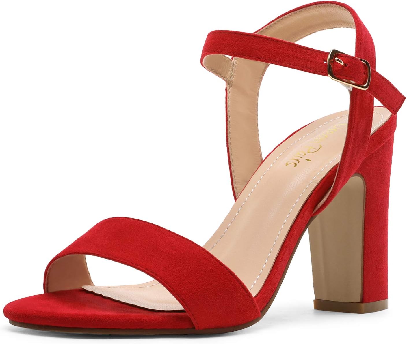 DREAM PAIRS Women's Chunky Heels Open Toe Ankle Strap Sandals