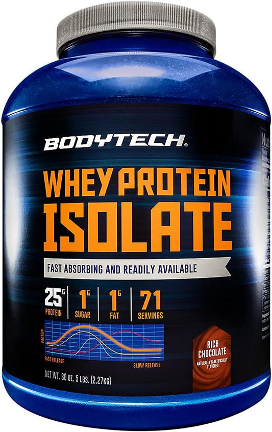 BODYTECH Whey Protein Isolate Powder for Muscle Growth & Recovery