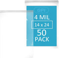 14 in x 24 in Extra Large Reclosable Zip Bags - 4 Mil Heavy-Duty