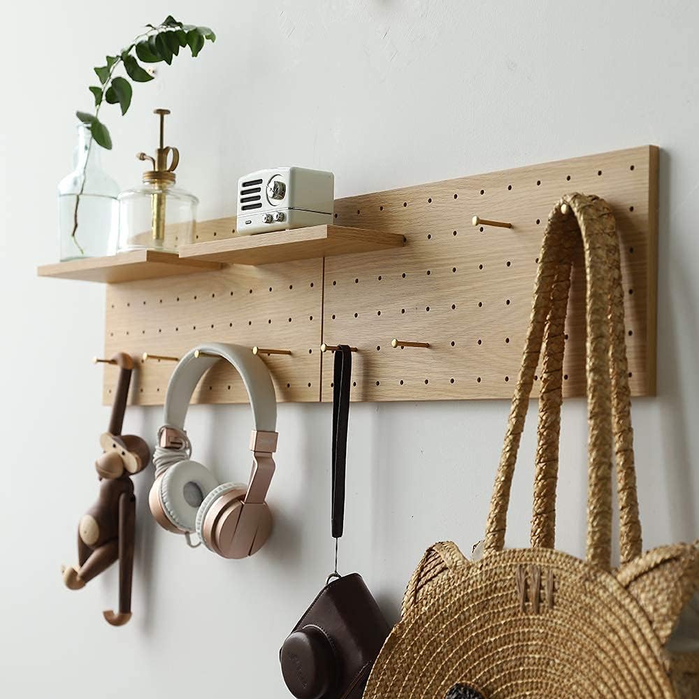 Wooden Pegboard Modular Display for Creative Organization