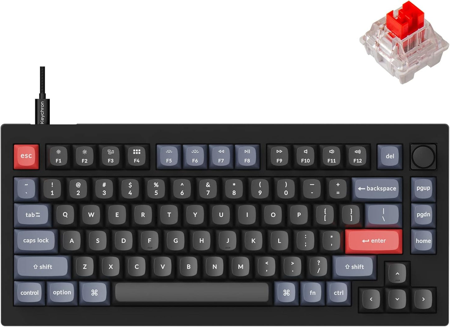 Keychron V1 75% Wired Mechanical Keyboard for Ultimate Comfort