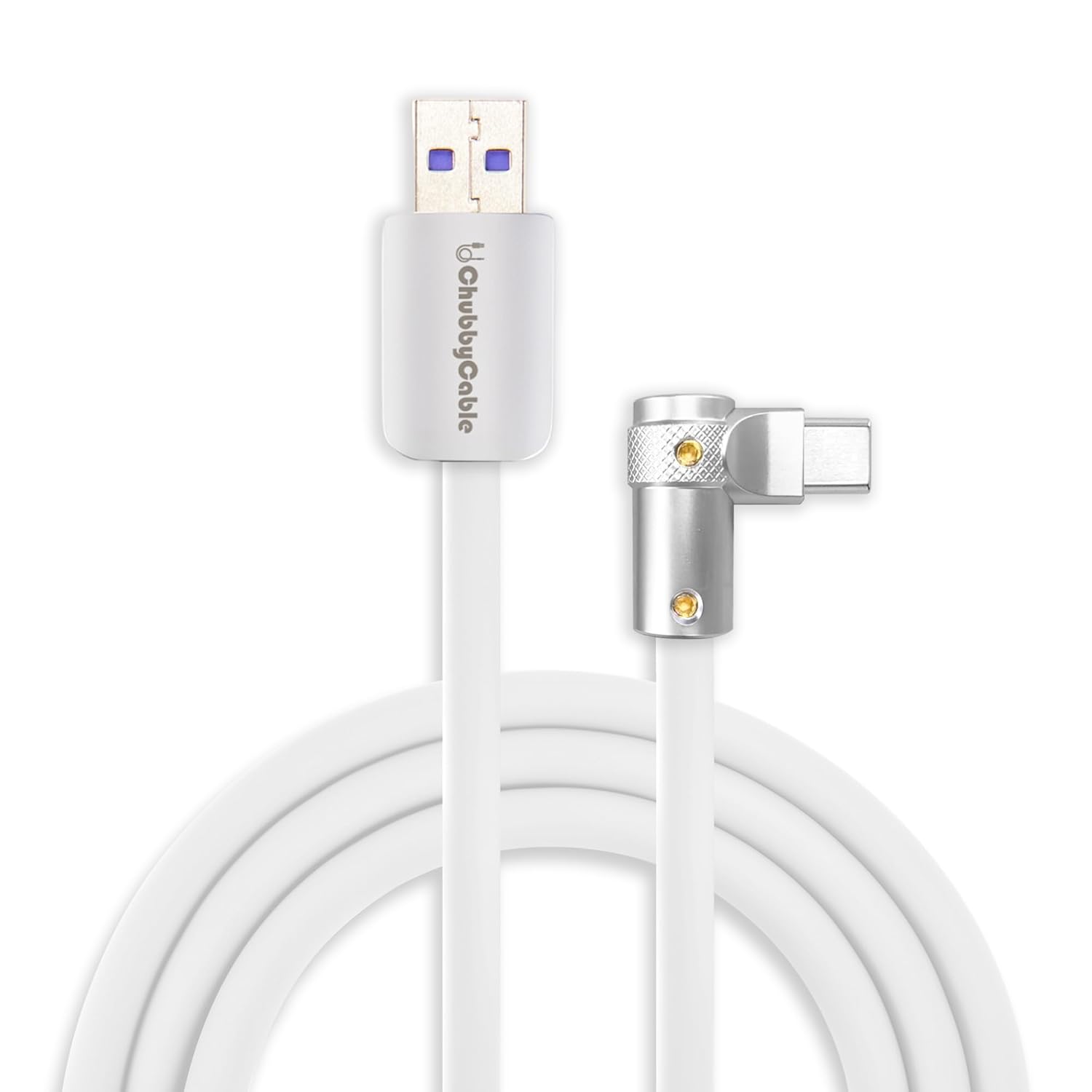 Chubbycable FlexElbow 90 Degree USB C Cable for Fast Charging
