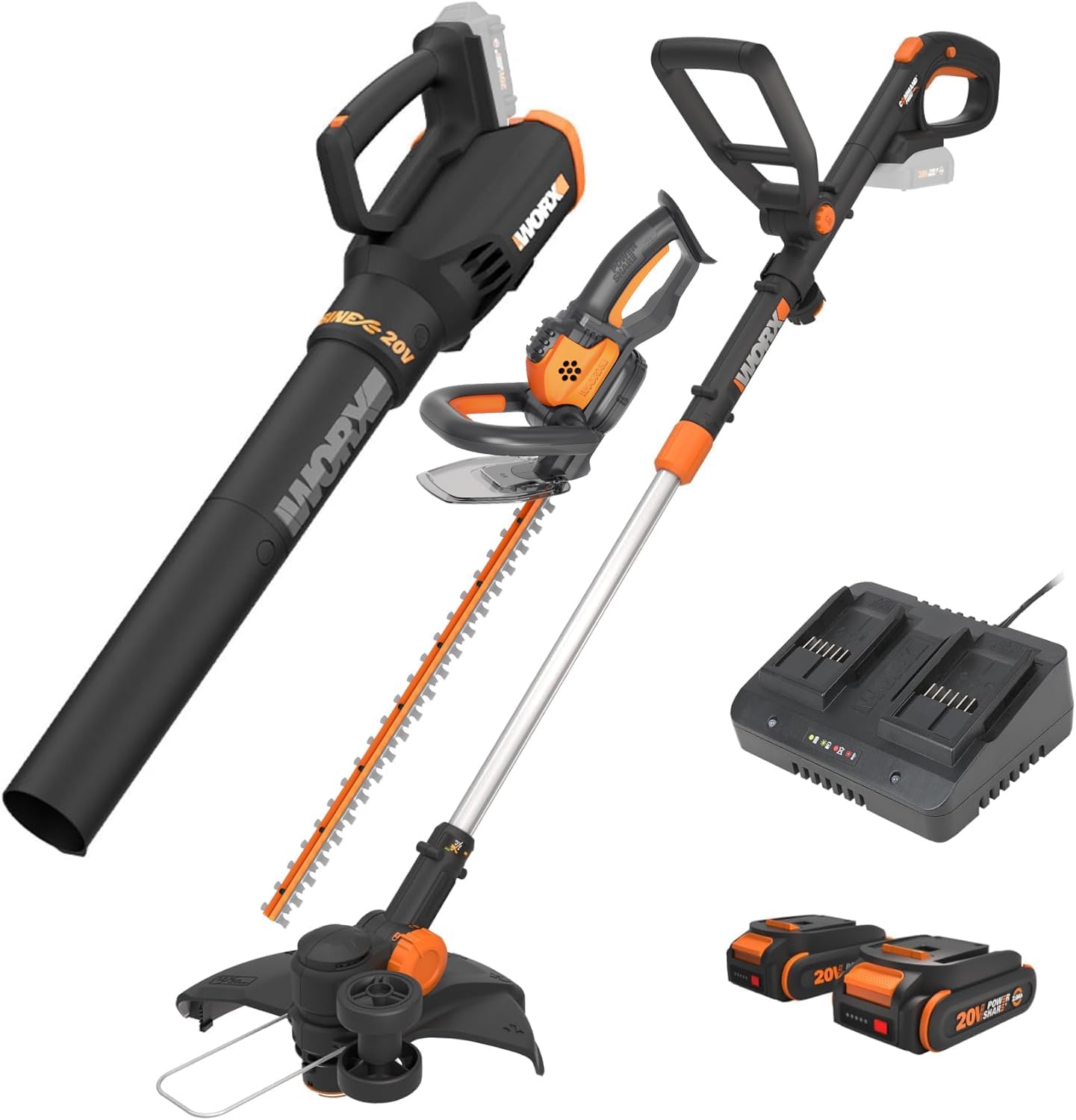 Worx 20V String Trimmer, Blower & Hedge Trimmer Bundle Review