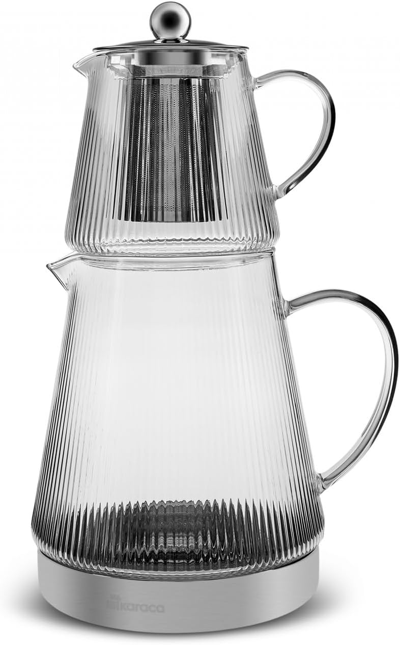 Karaca Keops Turkish Teapot Set for Effortless Brewing and Style