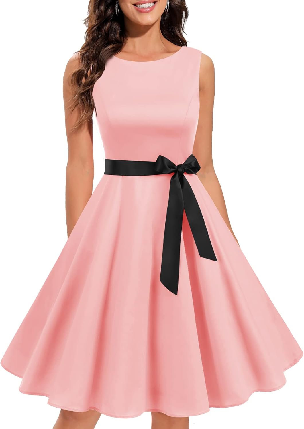 Vintage 1950s Retro Rockabilly Tea Party Swing Dress for Women