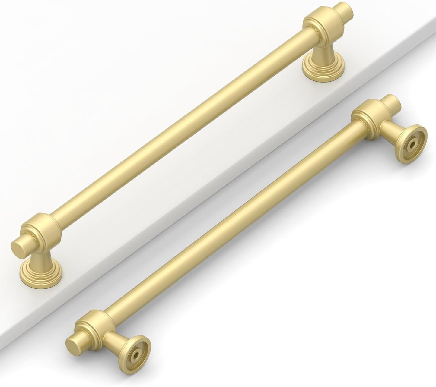 Brushed Gold Cabinet Pulls - 10 Pack 7.5in Kitchen Hardware