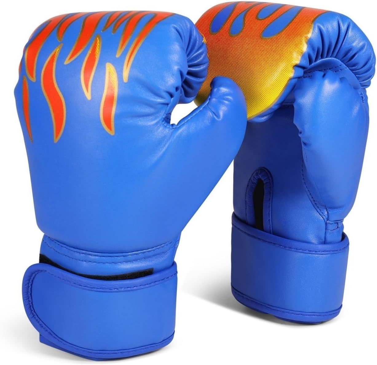 Flexzion 4oz Kids Boxing Gloves - Faux Leather, Wrap-Around Wrist Protection
