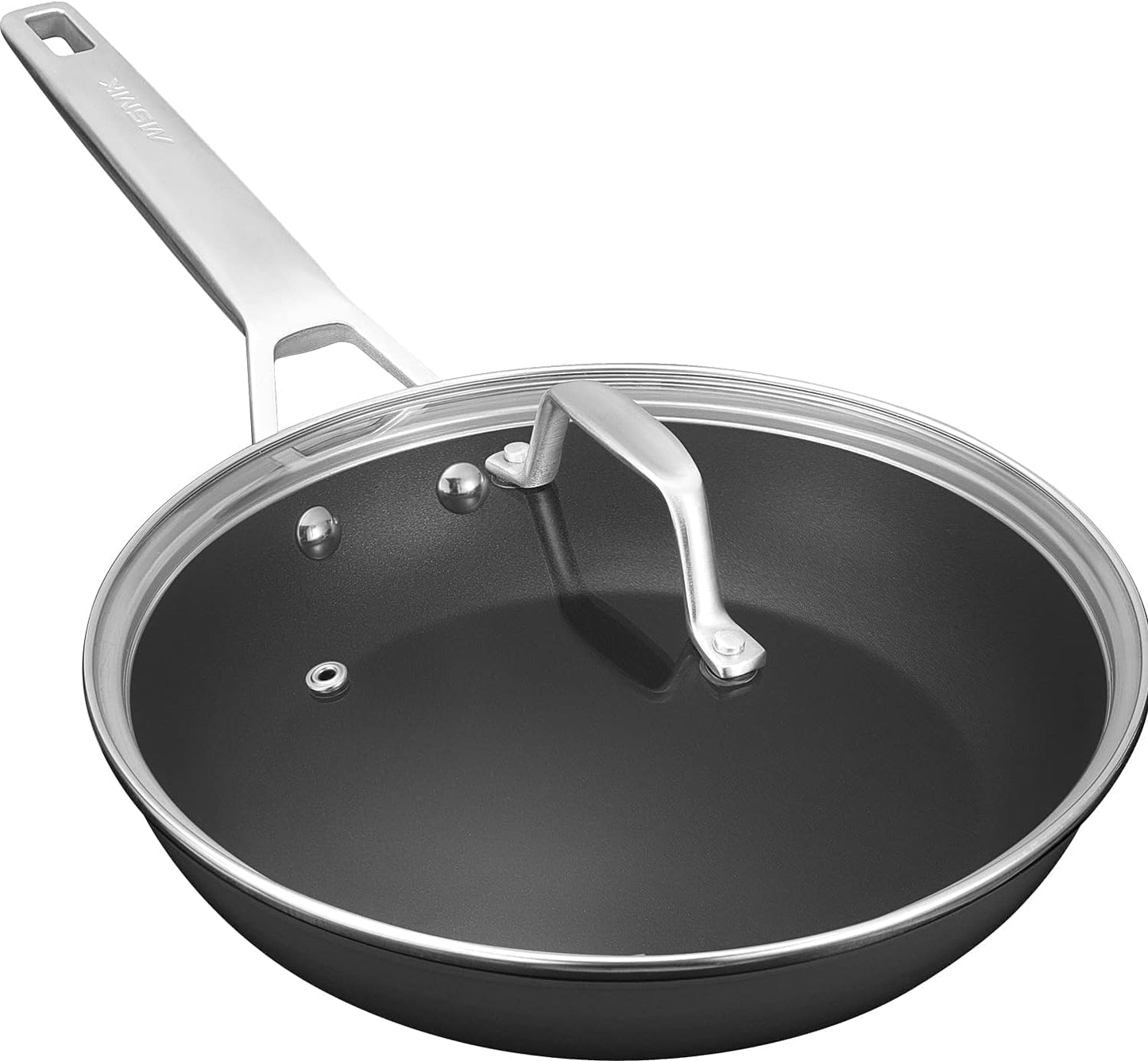 MsMk 8 1/2 Inch Nonstick Egg Pan with Lid for Perfect Omelettes