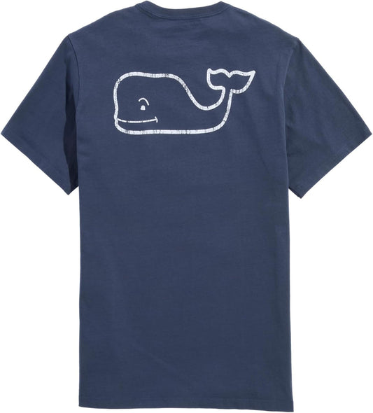 Vintage Whale Pocket Tee for Men - Classic Short-Sleeve Style