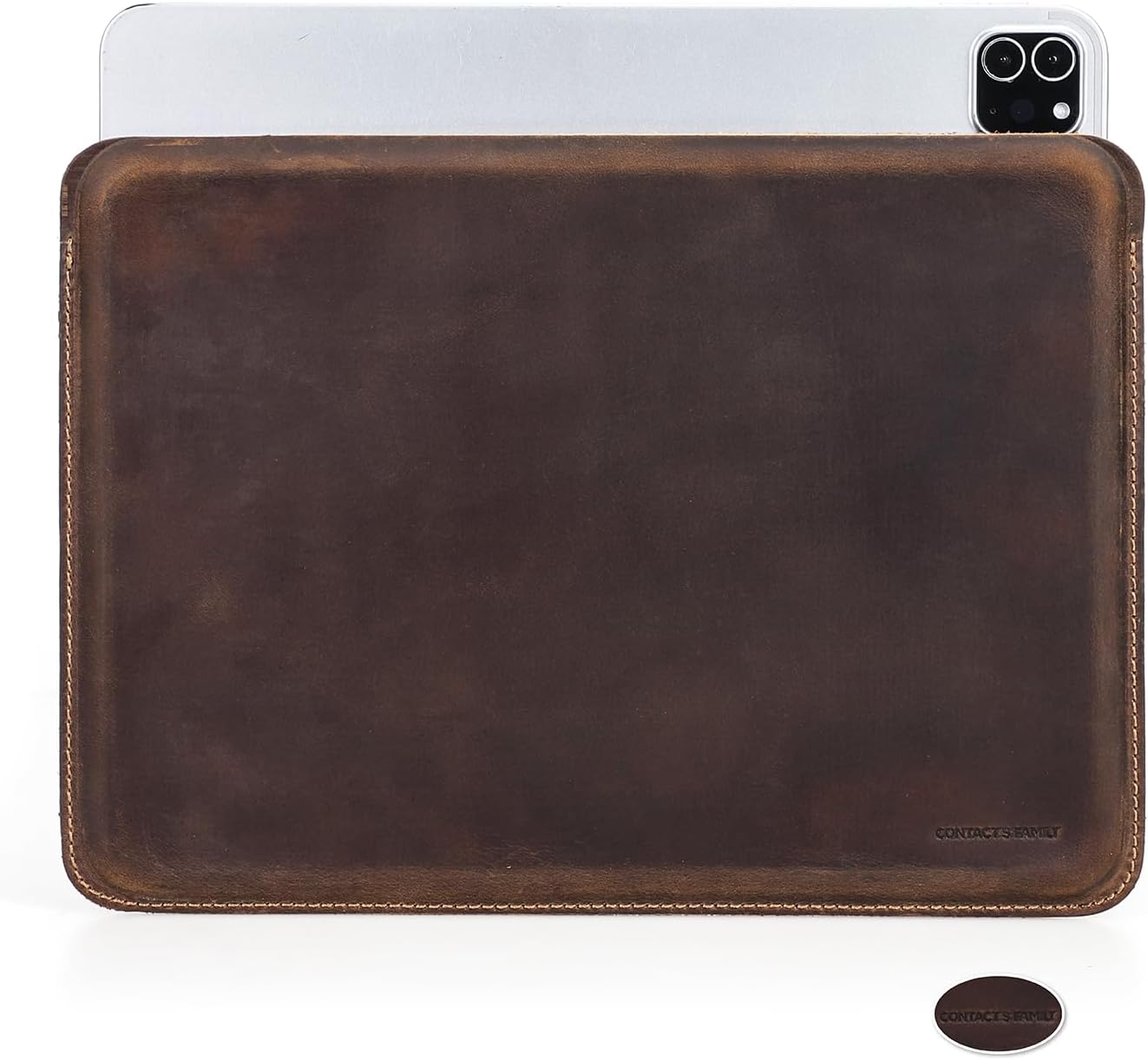 Top Grain Leather Sleeve for 11 Inch Tablet - Vintage Design
