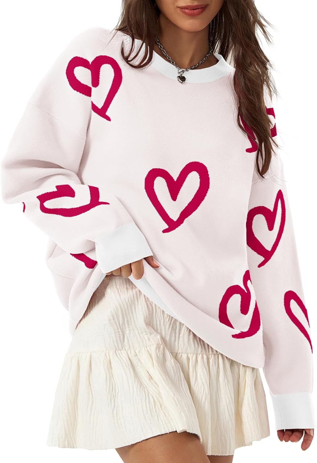 Valentine's Day Cute Heart Sweater by Saodimallsu