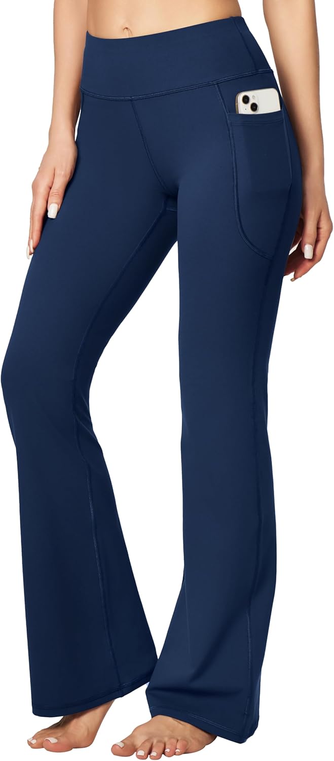 Heathyoga Women's Bootcut Yoga Pants with Pockets for Comfort