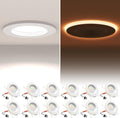 5/6 in LED Can Lights 12 Pack with Night Light - Dimmable 5CCT