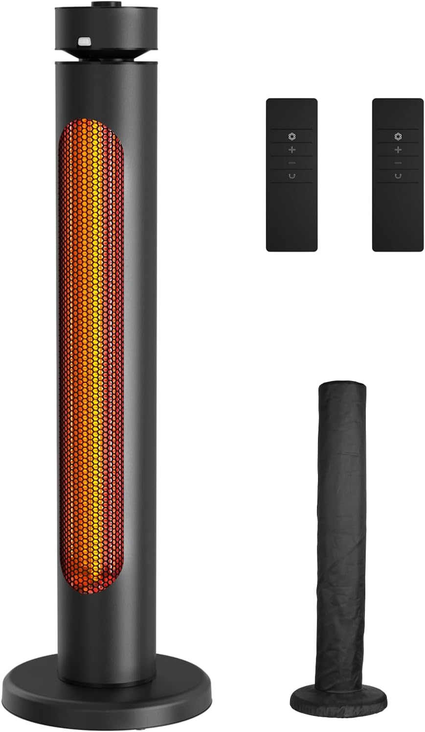 Portable Infrared Heater 1500W with 8 Heat Levels and Timers