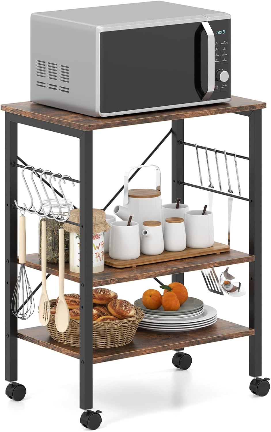 GOFLAME Kitchen Baker's Rack Cart - Mobile & Adjustable!