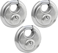 Master Lock 40TRI Shrouded Stainless Steel Disc Padlock Pack of 3