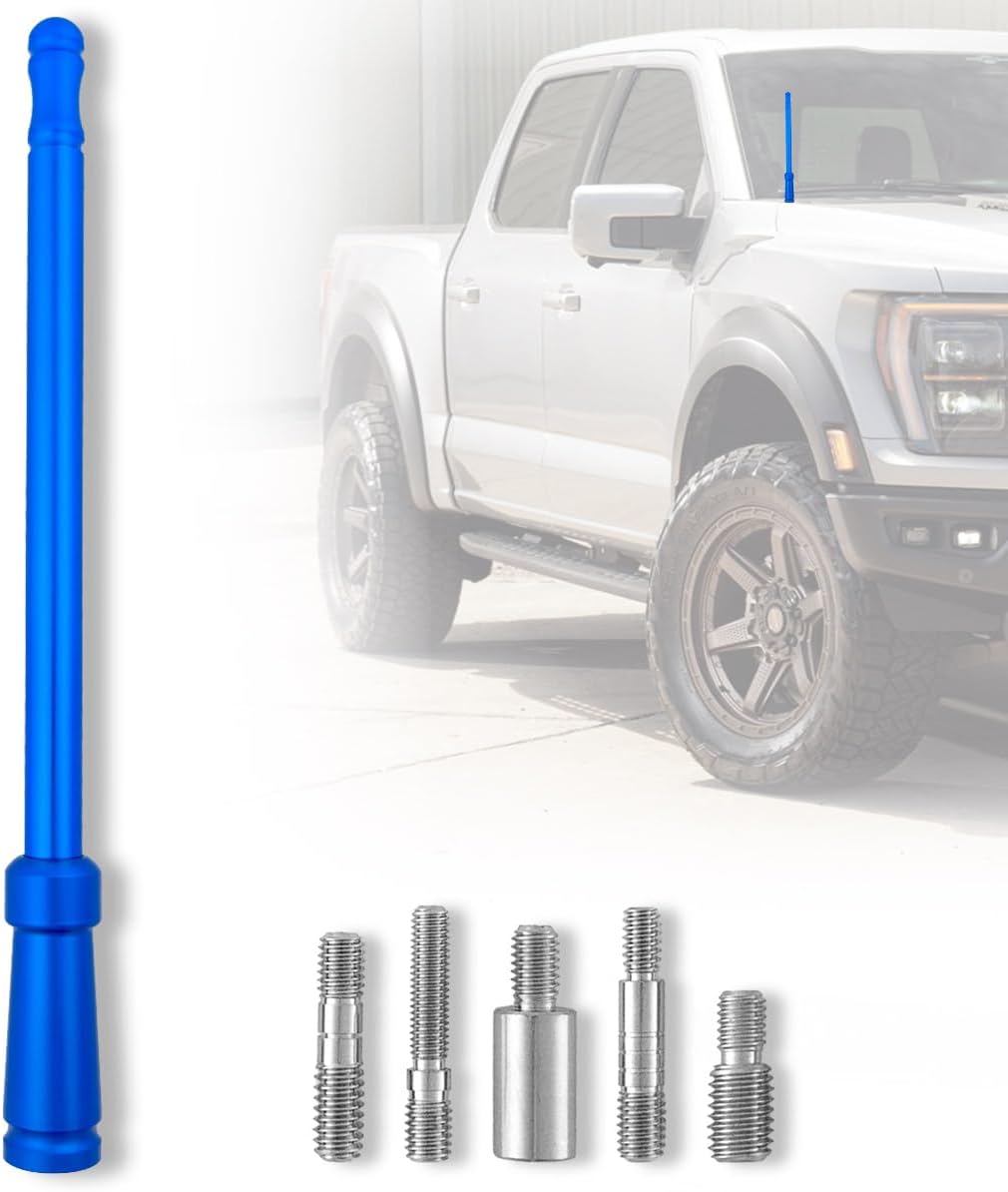 RECON 8in Aluminum Antenna Mast Style for Trucks - Multiple Colors