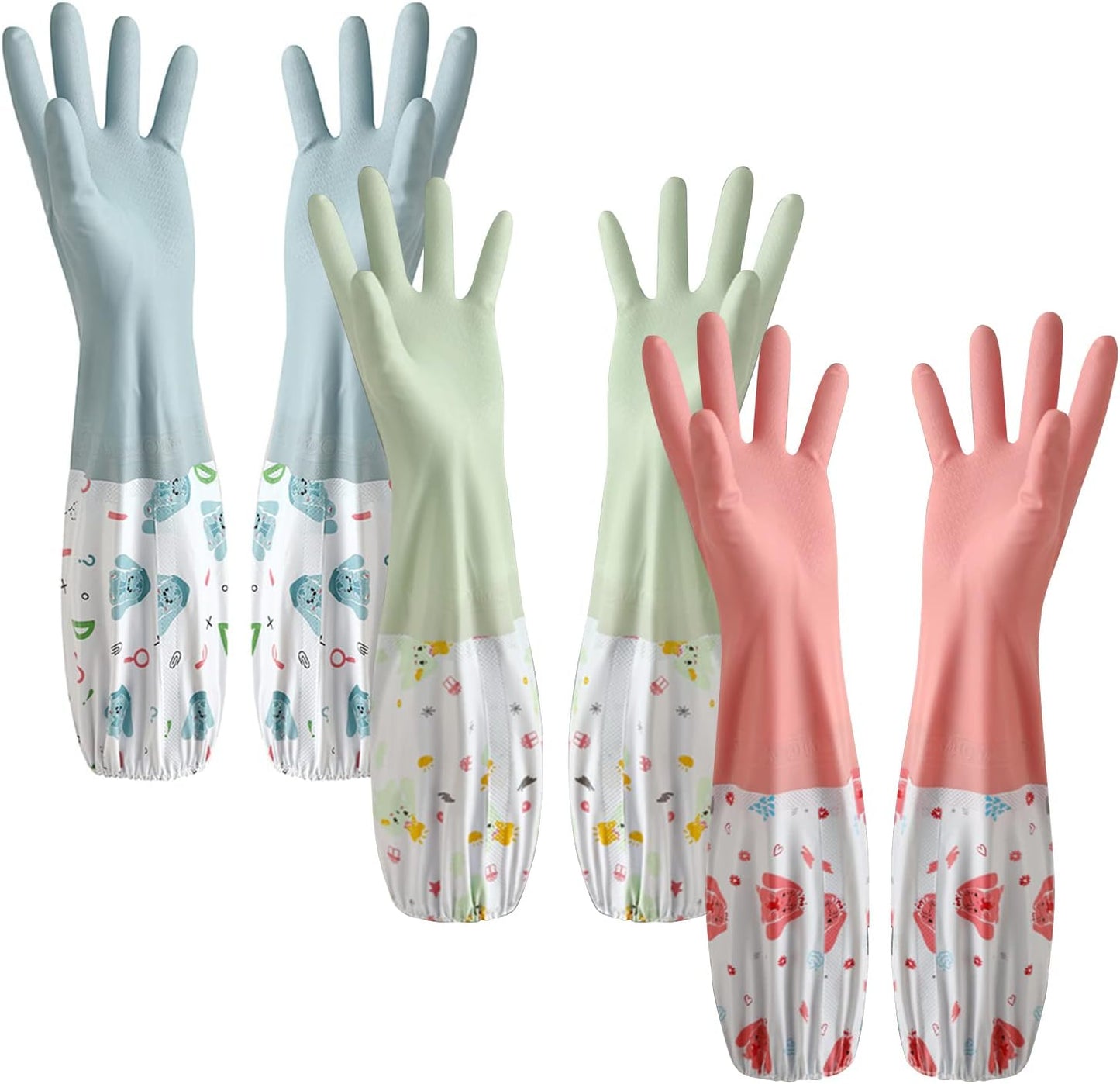Waterproof Reusable Dishwashing Gloves for Versatile Cleaning