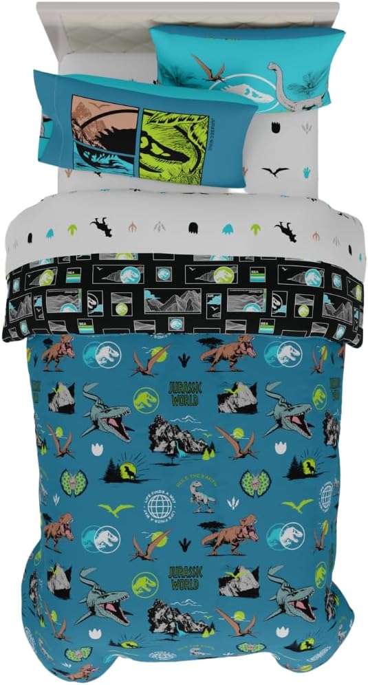 Jurassic World Kids Bedding Set - Super Soft Microfiber Comforter