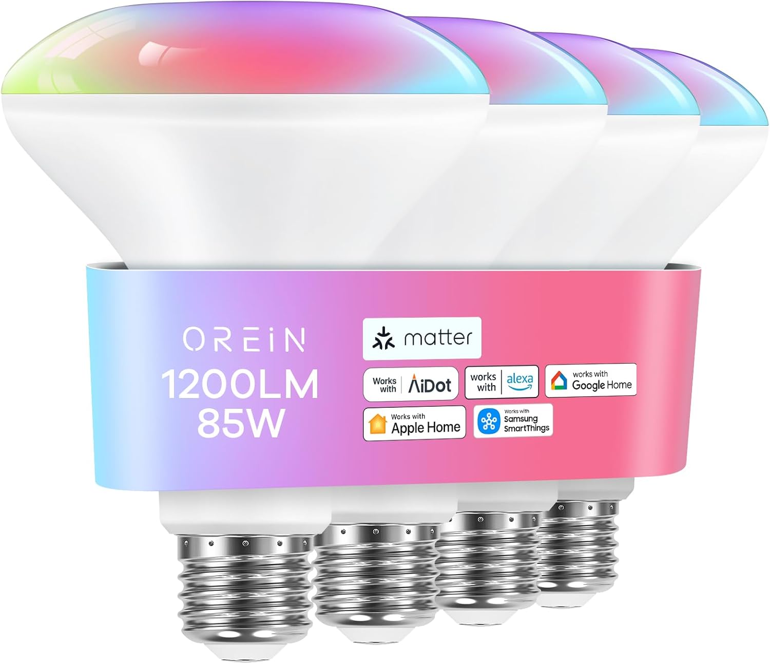 OREiN Matter Smart Light Bulb: 1200 Lumens BR30 Smart Flood