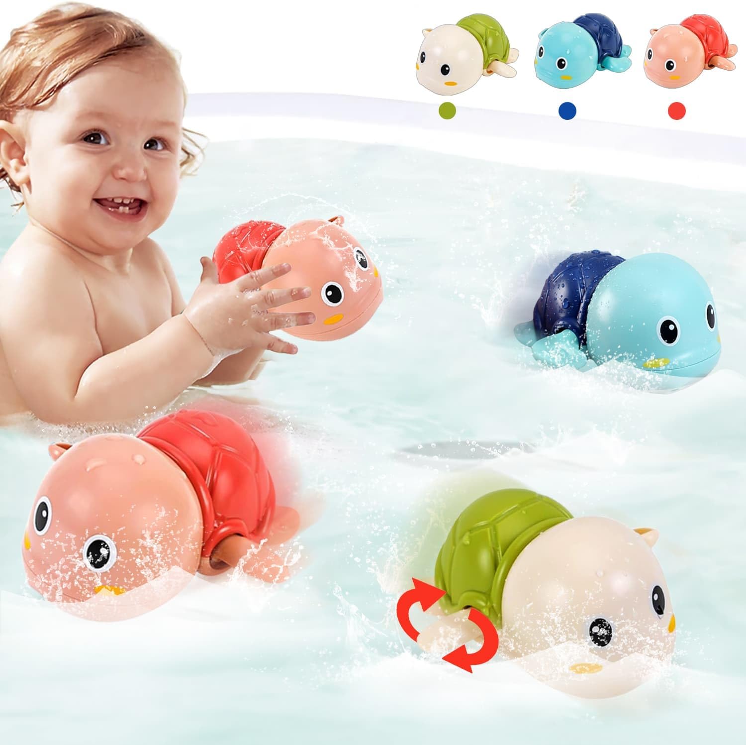 Cute Swim Turtles: Fun Toddler Bath Toys