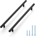 11-3/10 in Cabinet Pulls 8-3/4 in Hole Center Matte Black - Modern Fit