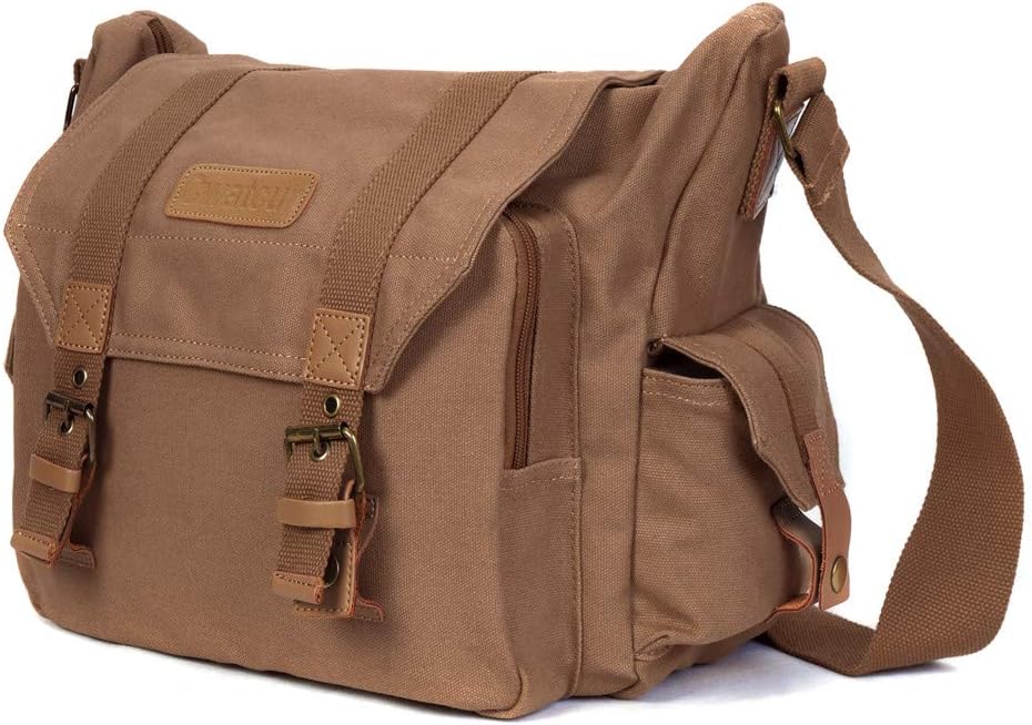 Shockproof Canvas Camera Bag - Detachable Insert - Brown