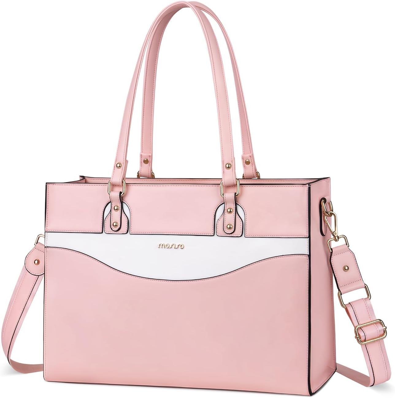MOSISO Laptop Tote Bag for Women - Stylish 15.6 inch Briefcase