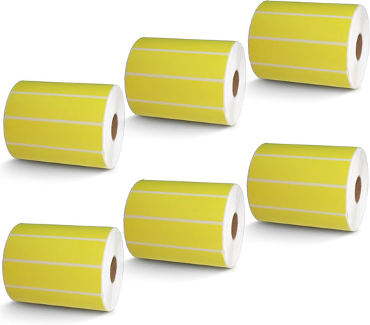 BETCKEY Yellow 4 x 1 Labels - Premium Adhesive, 8250 Labels