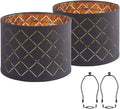 Black Lampshades for Table Floor Lamp Medium Drum Shade - Natural