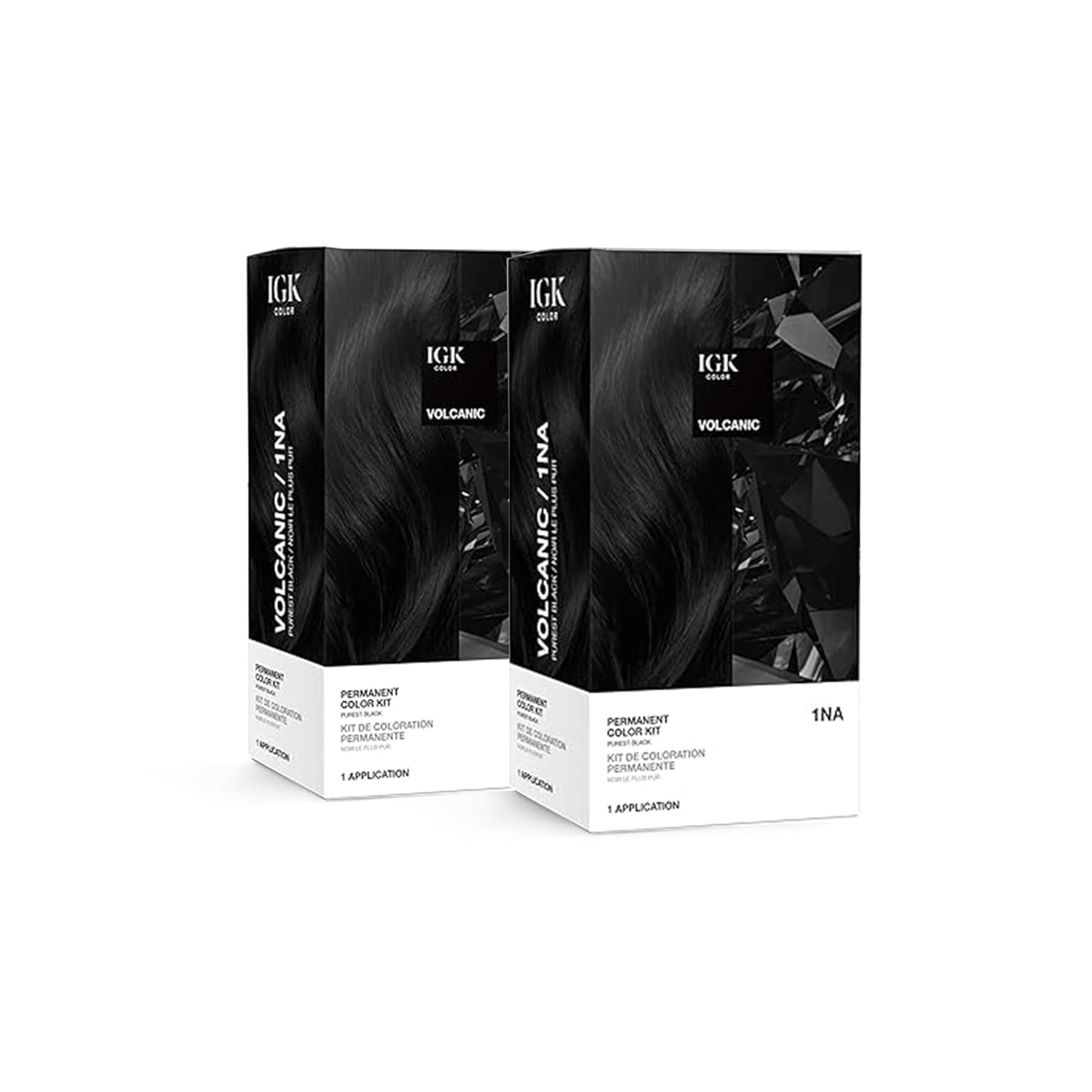 IGK Permanent Hair Color Kit 1NA Volcanic - Purest Black Review