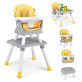 Yellow Baby High Chair 8-in-1 Convertible Highchair - Versatile